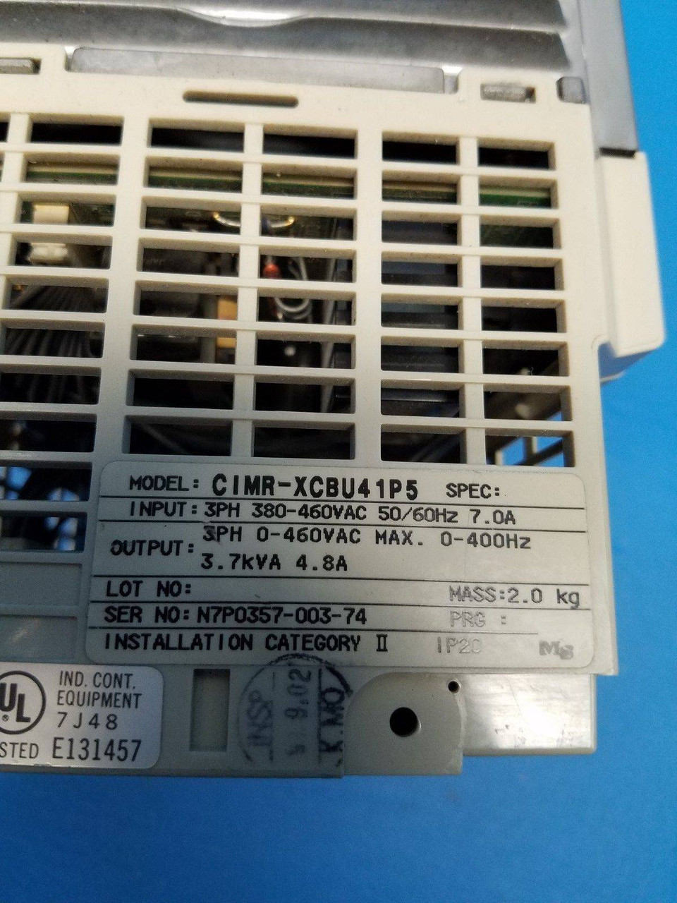 EMS CIMR-XCBU41P5 Variable Speed VS Mini Drive 460V 3 Phase 3.7kVA 4.8 Amp (MM0517-1)