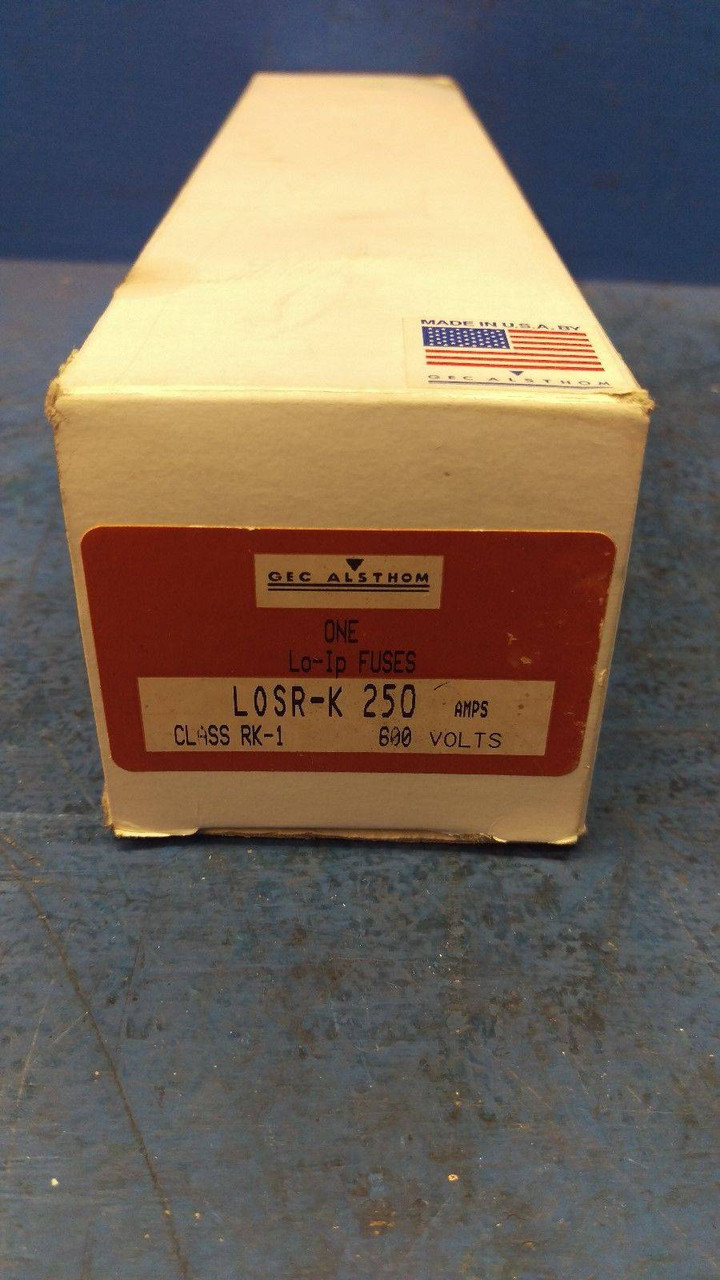 New GEC Alsthom LOSR-K-250 250 Amp 600V Time Delay Fuse Class RK-1NIB (MM0596-2)