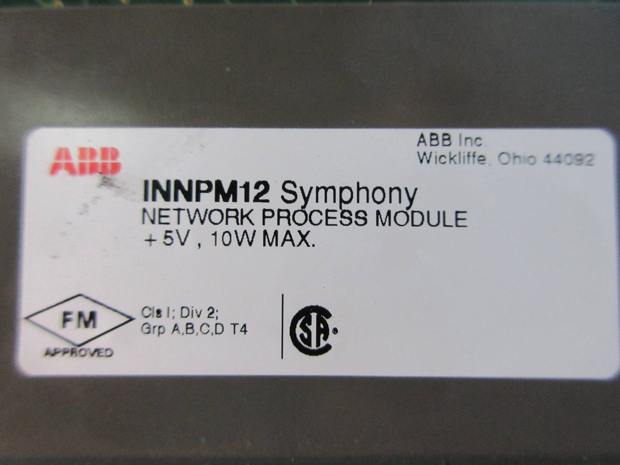 ABB Bailey INNPM12 Symphony Network Process Module Assy 6643386A6 PLC Infi-90 (TK2249-4)