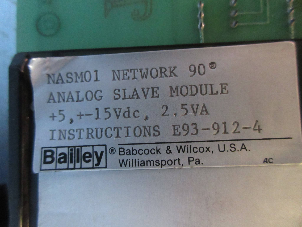 Bailey NASM01 Network 90 Analog Slave Module 6631957E1 ABB Symphony infi-90 (TK2310-5)