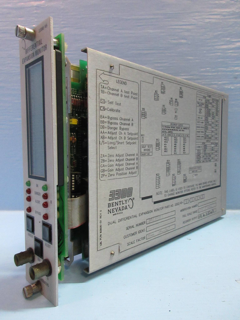 Image of Bently Nevada 3300/45 Differential Expansion Monitor Module 3300/45-03-02-00-00