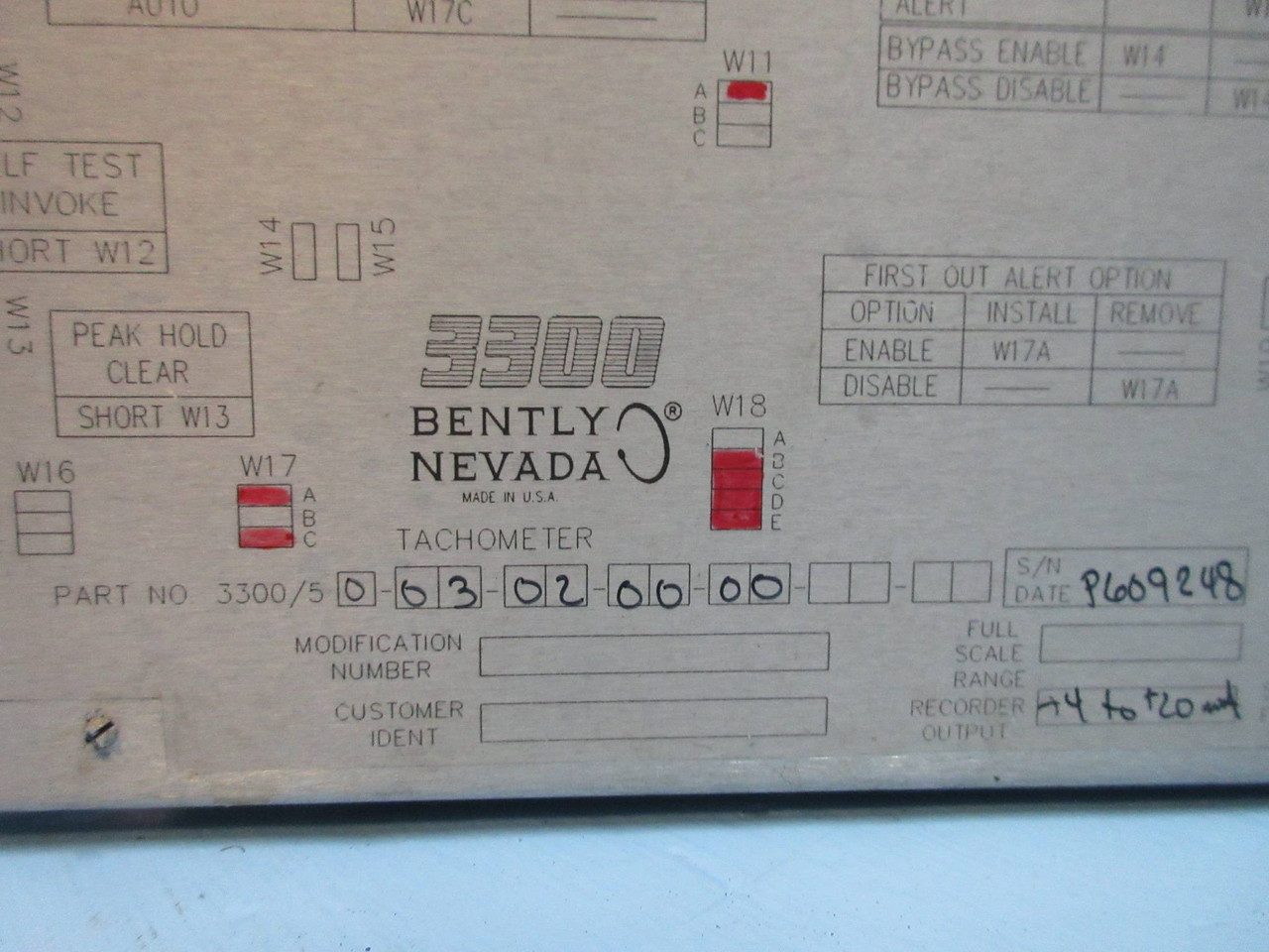 Bently Nevada 3300/50-03-02-00-00 Tachometer Module 3300/50 PWA 82962-01 PLC (TK2372-1)