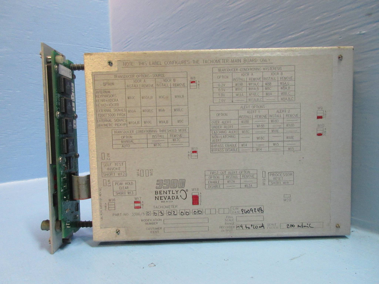 Bently Nevada 3300/50-03-02-00-00 Tachometer Module 3300/50 PWA 82962-01 PLC (TK2372-1)