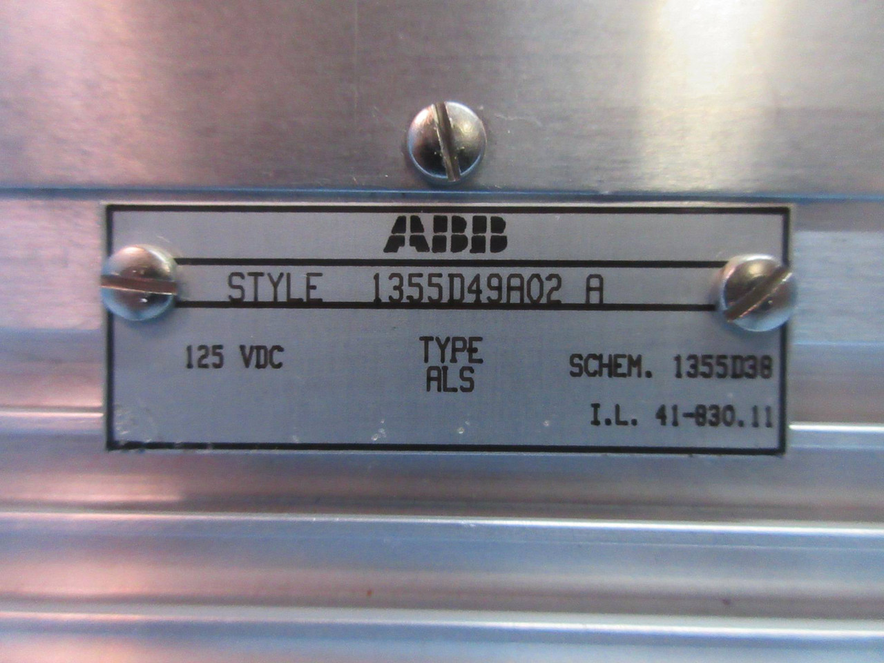 ABB 1355D49A02 Module Type ALS 125 VDC PLC Board (TK2392-1)
