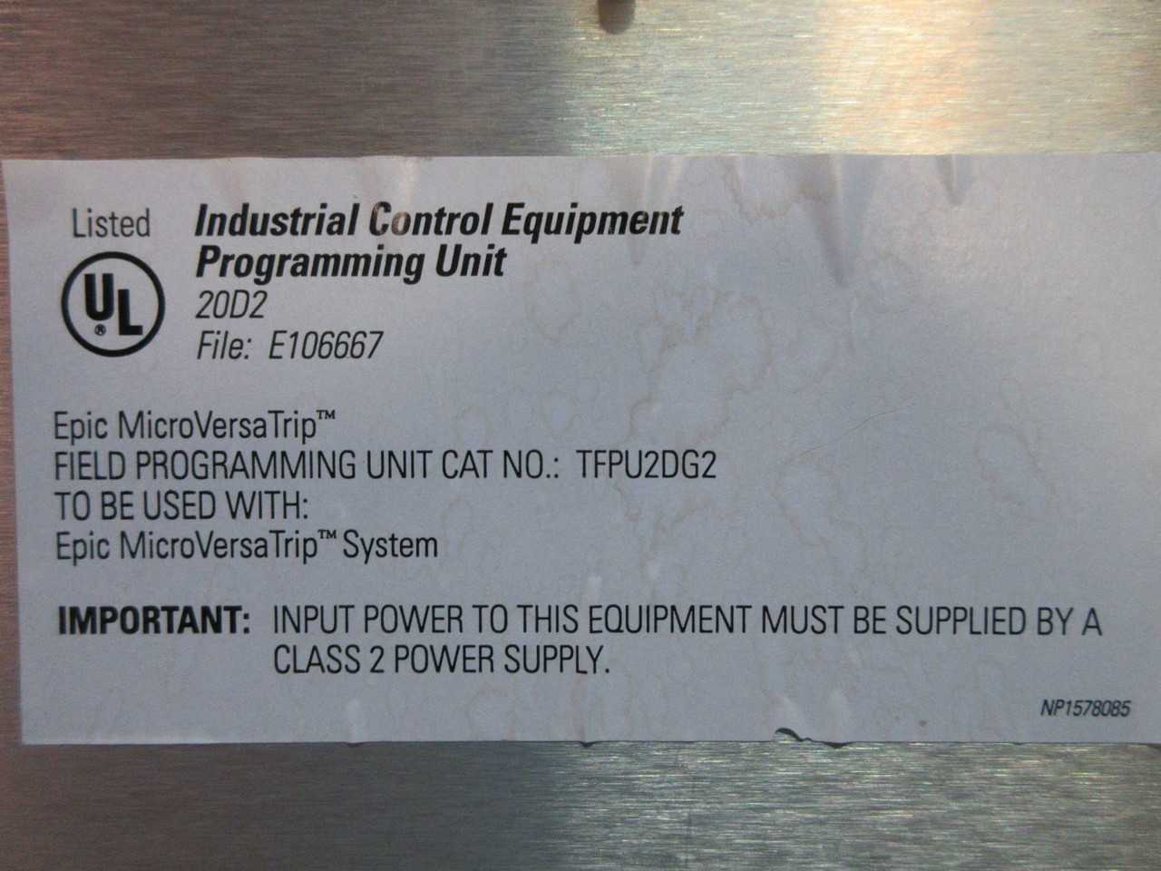 General Electric TFPU2DG2 GE Field Programming Unit Epic MicroVersa Trip (TK2415-1)