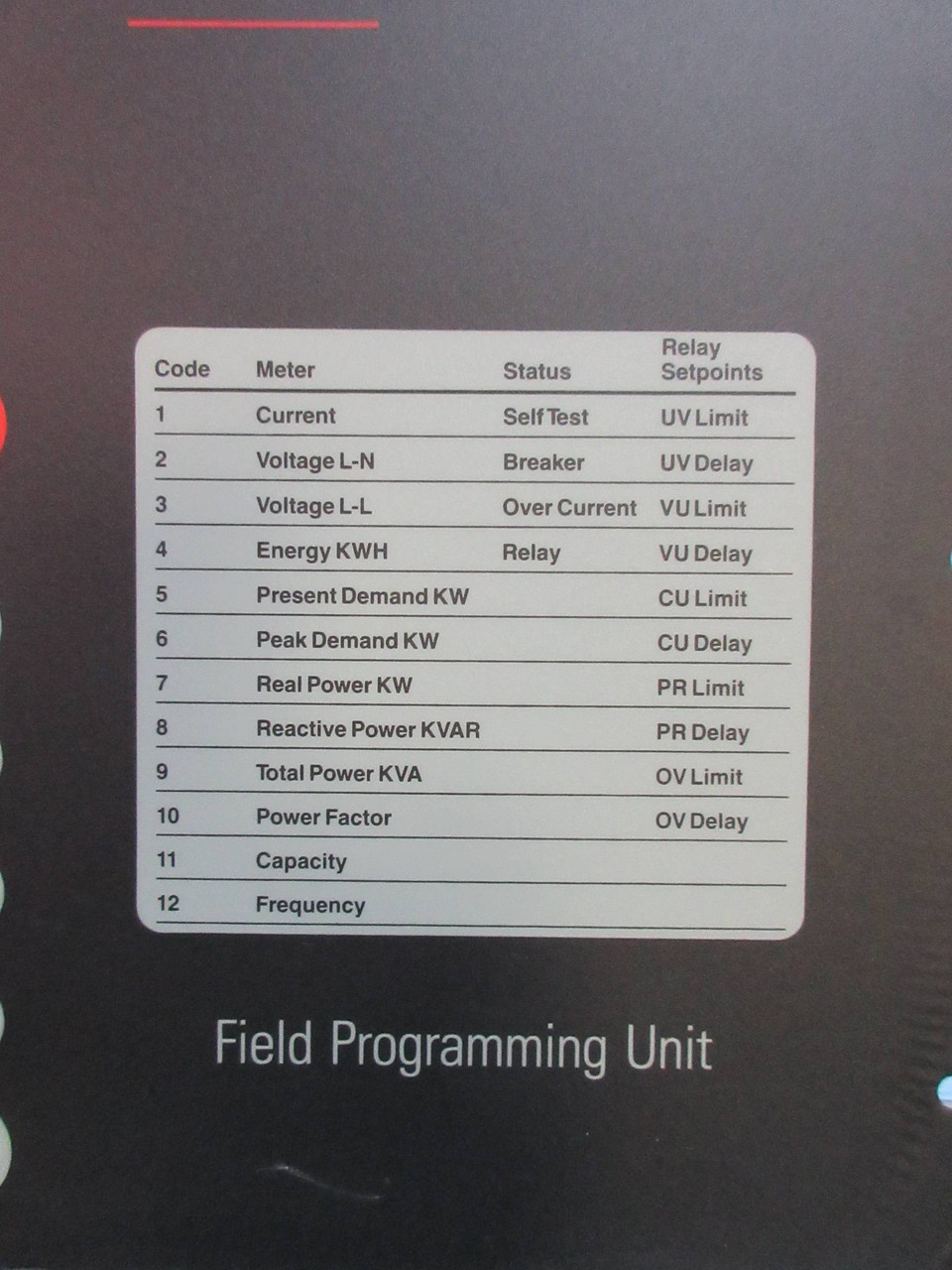 General Electric TFPU2DG2 GE Field Programming Unit Epic MicroVersa Trip (TK2415-1)