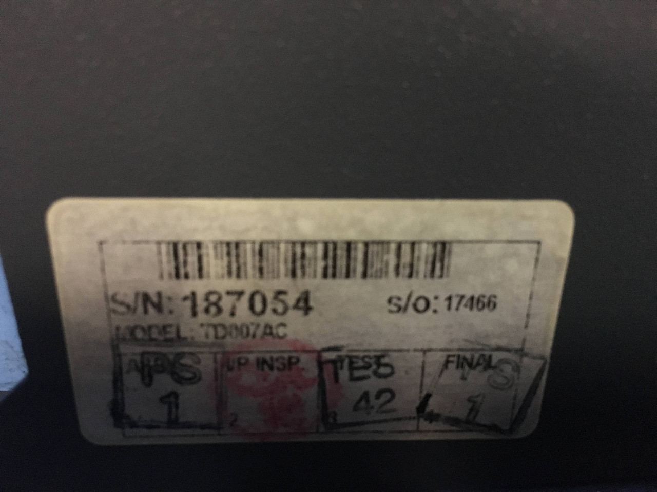 Toshiba TD007AC 120A @ 480V TD Series Solid State Motor Control 120 Amp 480 V (PM2168-1)