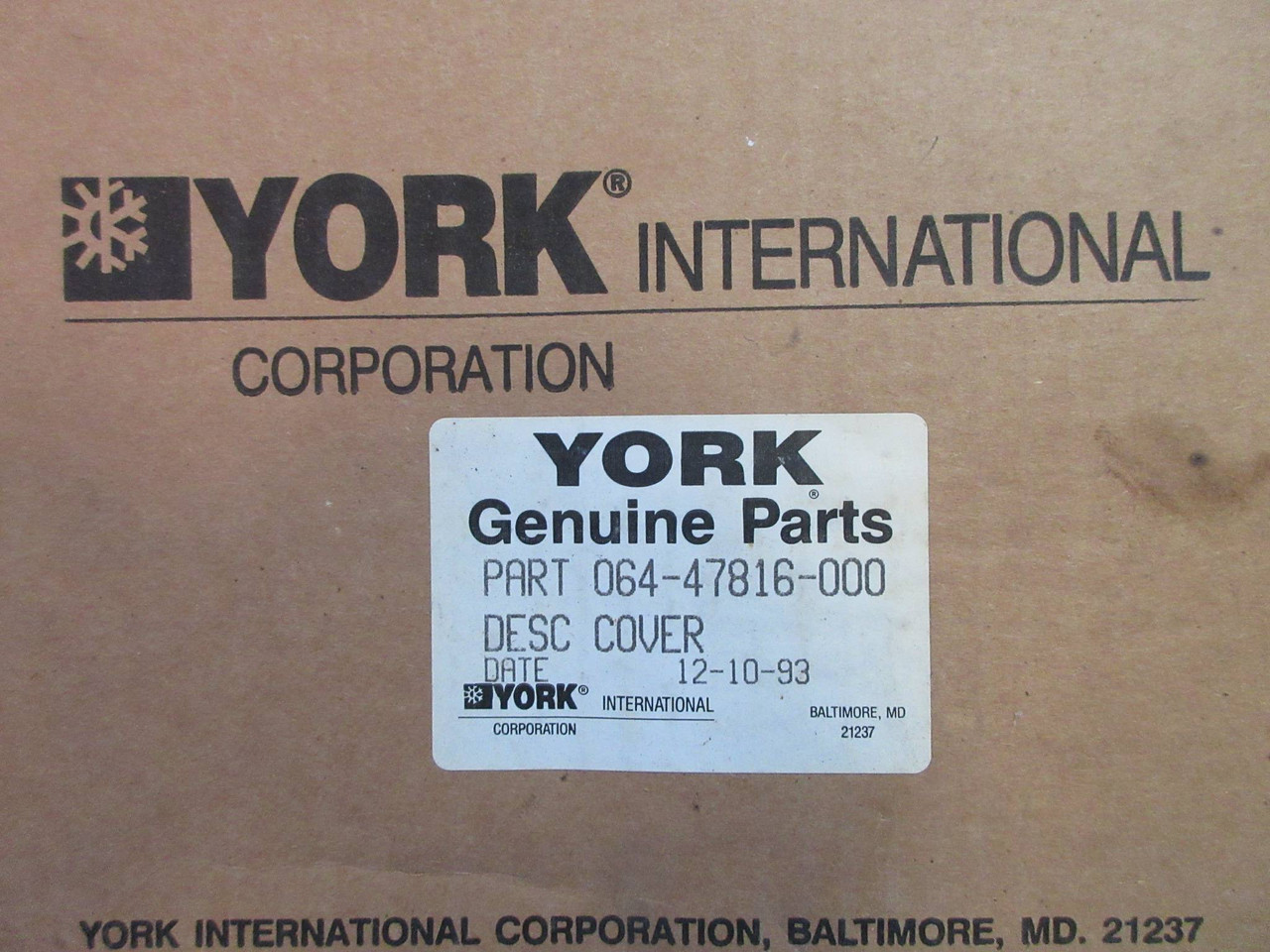 New York International Genuine Parts 064-47816-000 Cover Shaft Seal NIB (TK2464-2)
