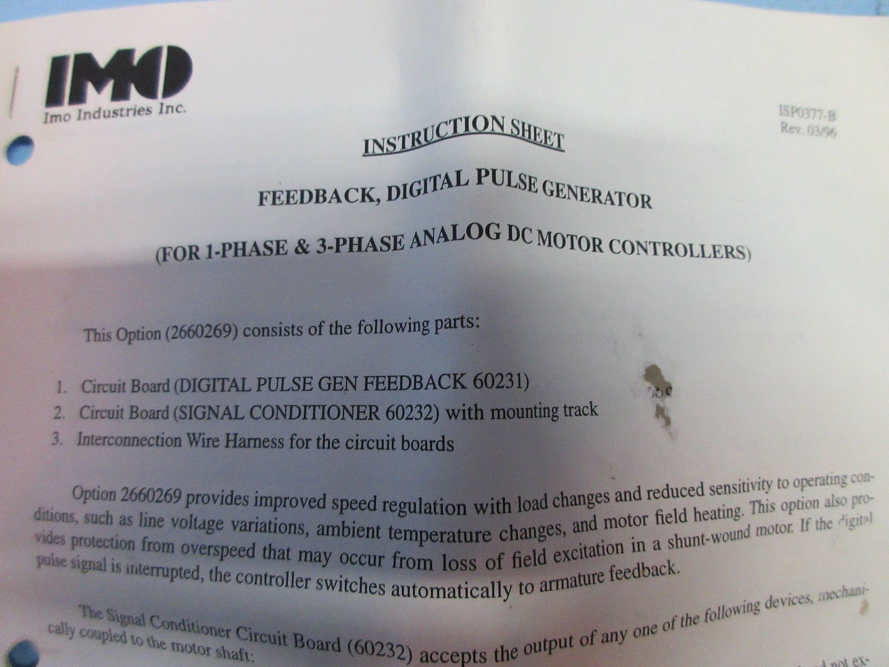 NWE Fincor IMO Digital Pulse Gen 60131 Rev A & Signal Conditioner 60132 (TK2471-5)