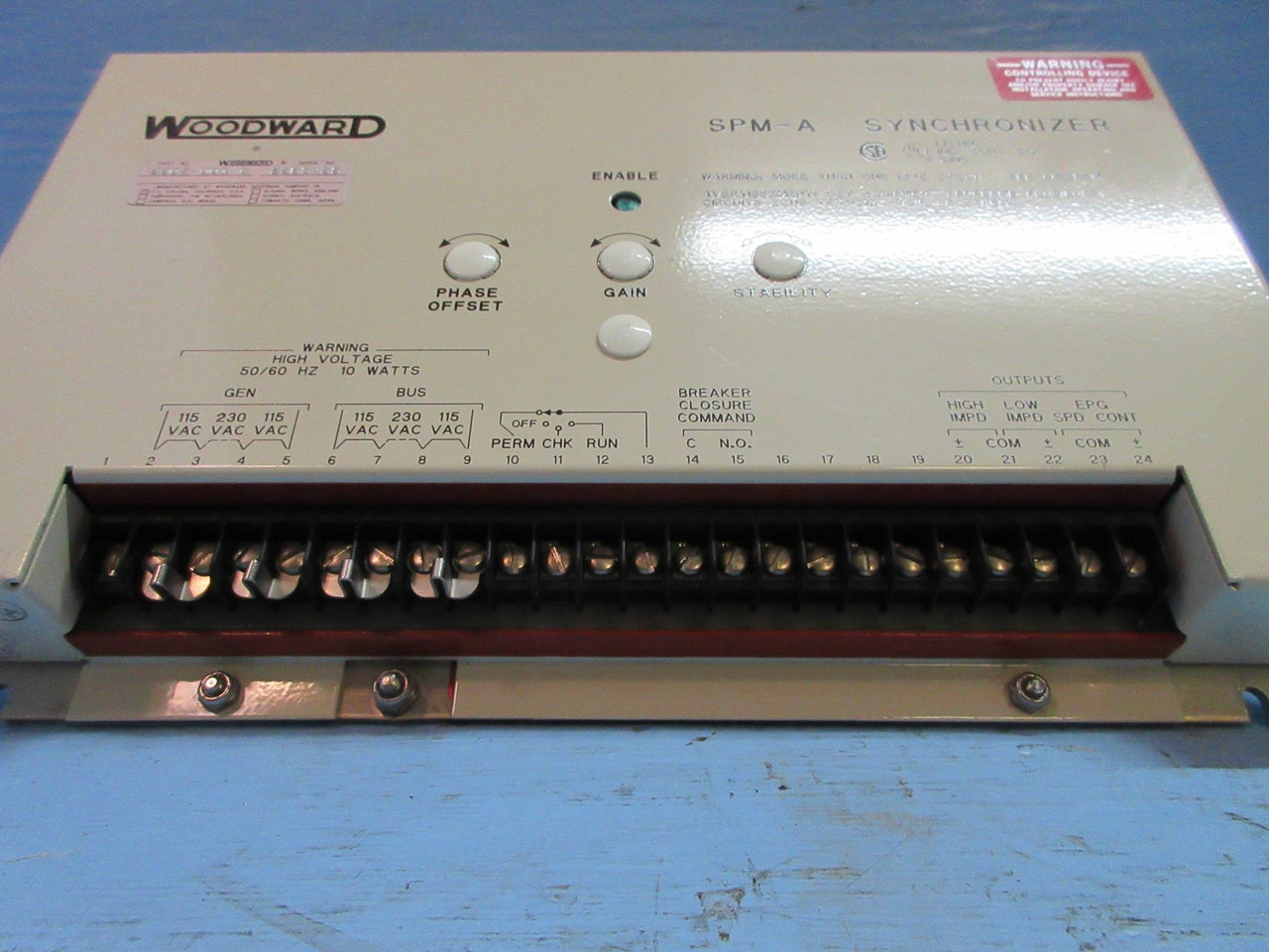 Woodward 9905-001-G SPM-A Synchronizer Module 9905001 Rev. G 115V 230V (TK2483-4)