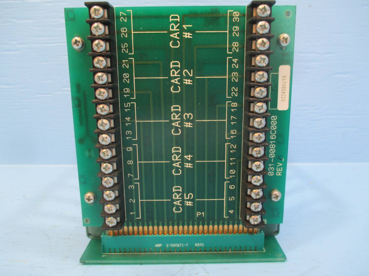 York 031-00809C000 Rev B 5 Slot Chassis 031-00816C000 Circuit Board Card Rack (DW0088-3)