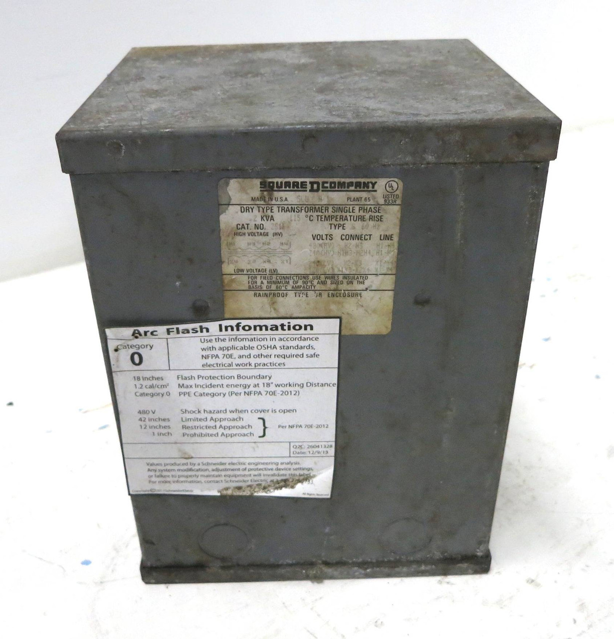 Square D 2S1F 2 kVA 240x480 to 120/240 General Purpose Transformer 3R/Rainproof (DW0109-25)