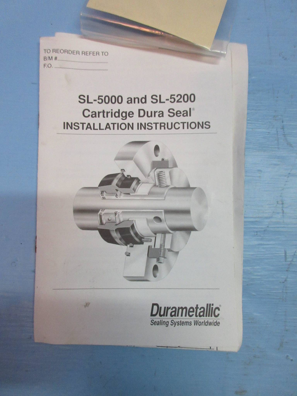 New Durametallic Flowserve SL-5200 Cartridge Dura Seal 336560 1.875" Shaft NIB (TK2512-1)