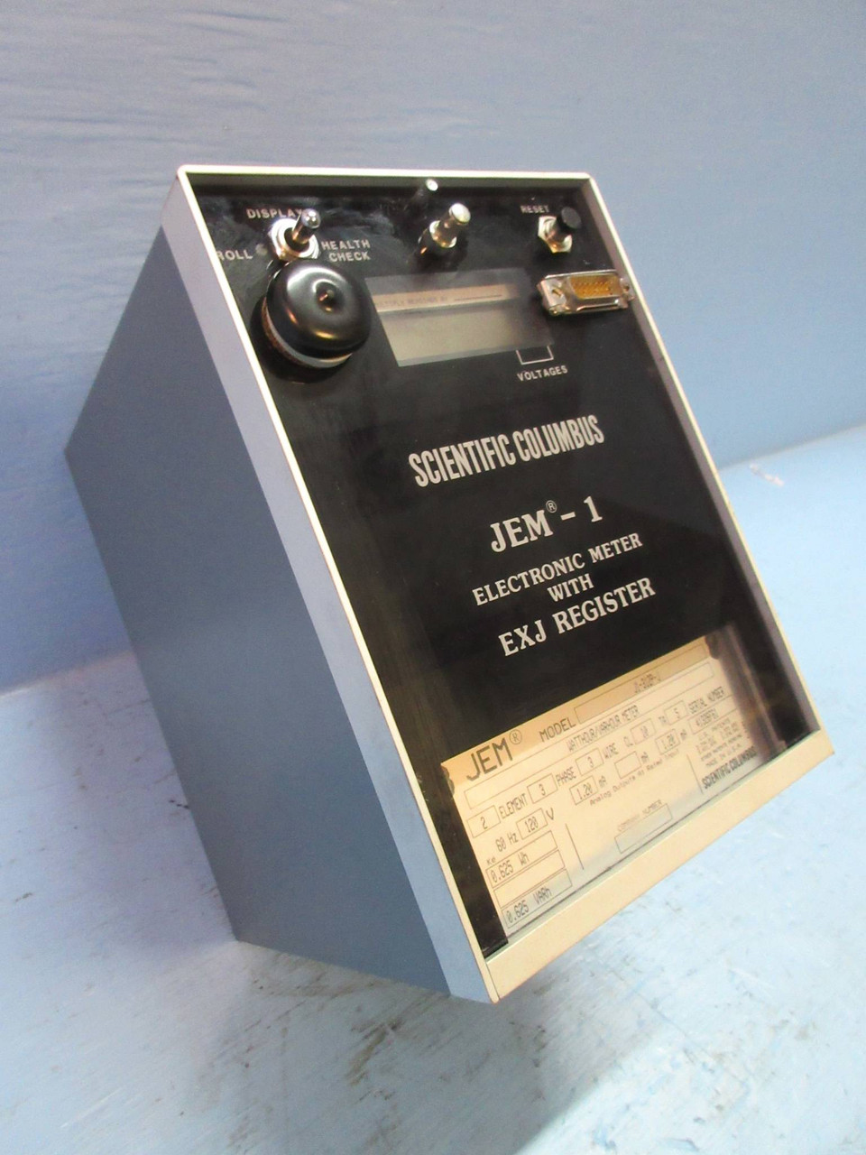 Image of Scientific Columbus J1-312P-J JEM-1 Electronic Watthour / Varhour Meter w/ EXJ