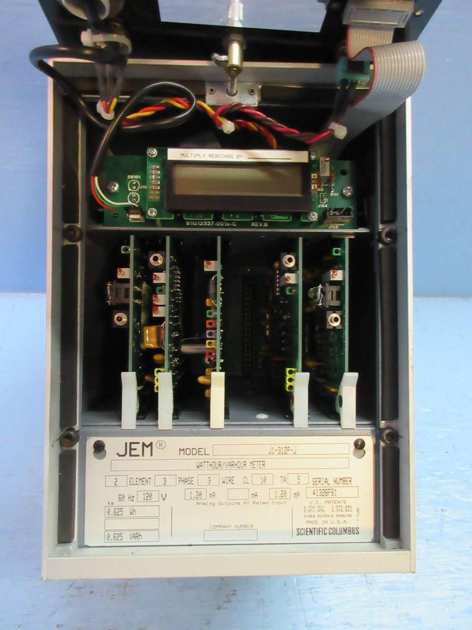 Scientific Columbus J1-312P-J JEM-1 Electronic Watthour / Varhour Meter w/ EXJ (TK2517-2)