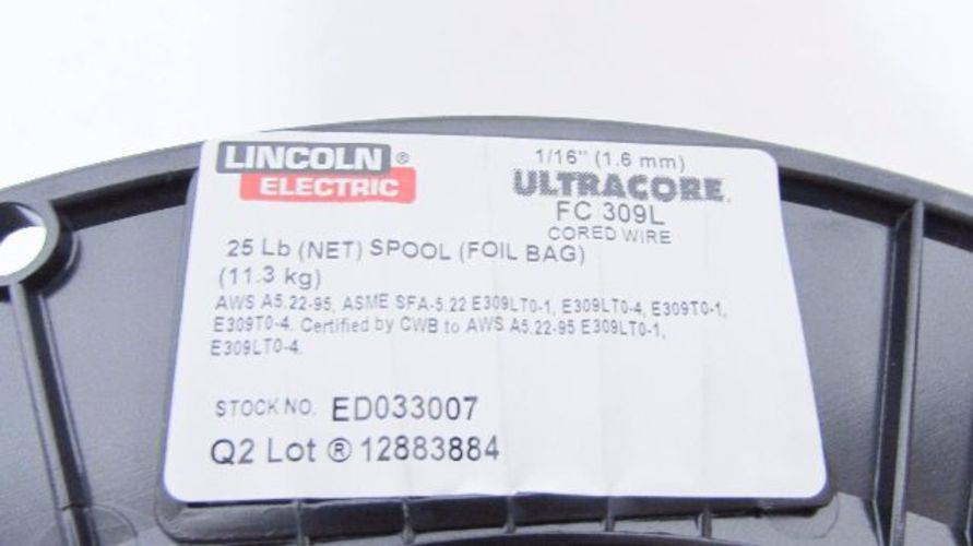 New Lincoln Electric ED033007 Ultracore FC 309L 25lbs Welding Cored Wire 1/16" (YY3827-7)