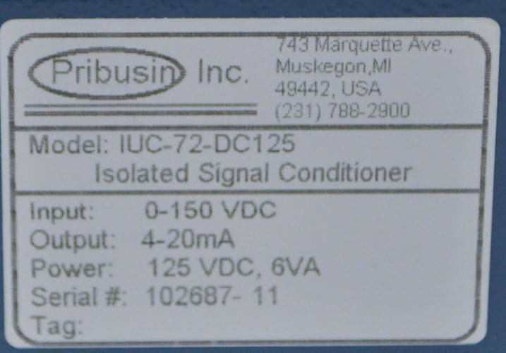 New Pribusin IUC-72-DC125 125VDCV Isolator Signal Conditioner (YY2966-3)