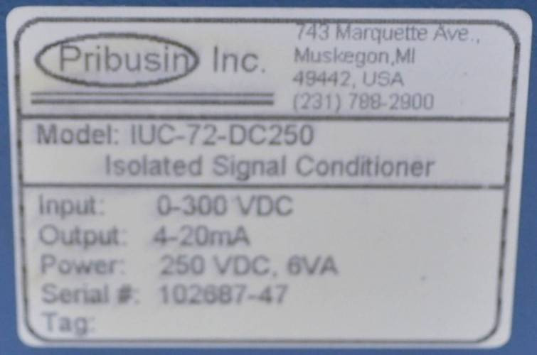 New Pribusin IUC-72-DC250 250VDC 6VAV Isolated Signal Conditioner (YY3148-1)