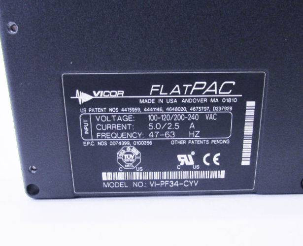 New Vicor VI-PF34-CYV 50W 24VDC 5A Input Power Supply (YY3416-1)