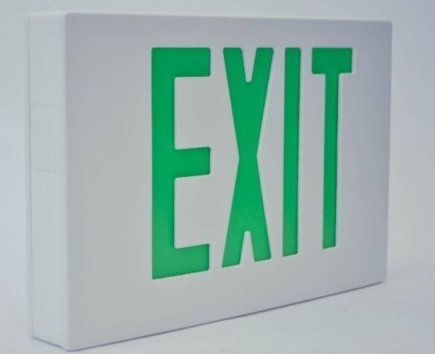 New EELP CA2GWW Green Exit Light Type X4 NIB (YY1352-3)