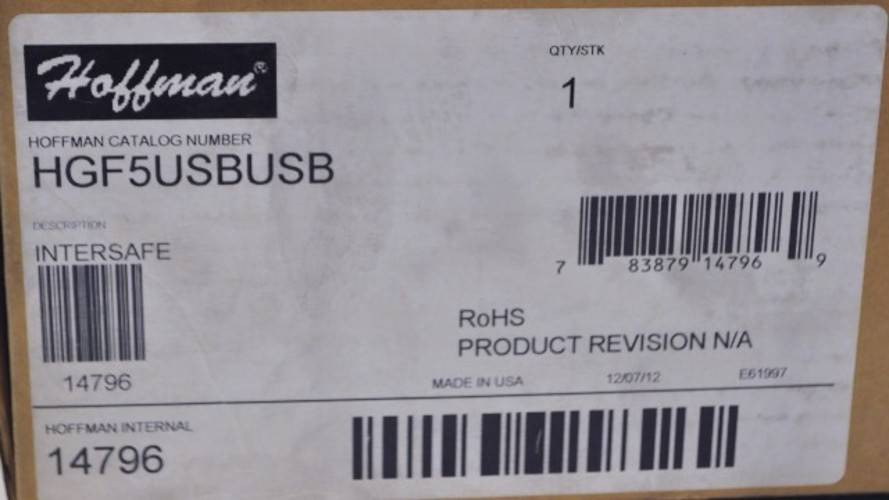 New Hoffman HGF5USBUSB Data Interface Dual USB NIB (YY3579-1)