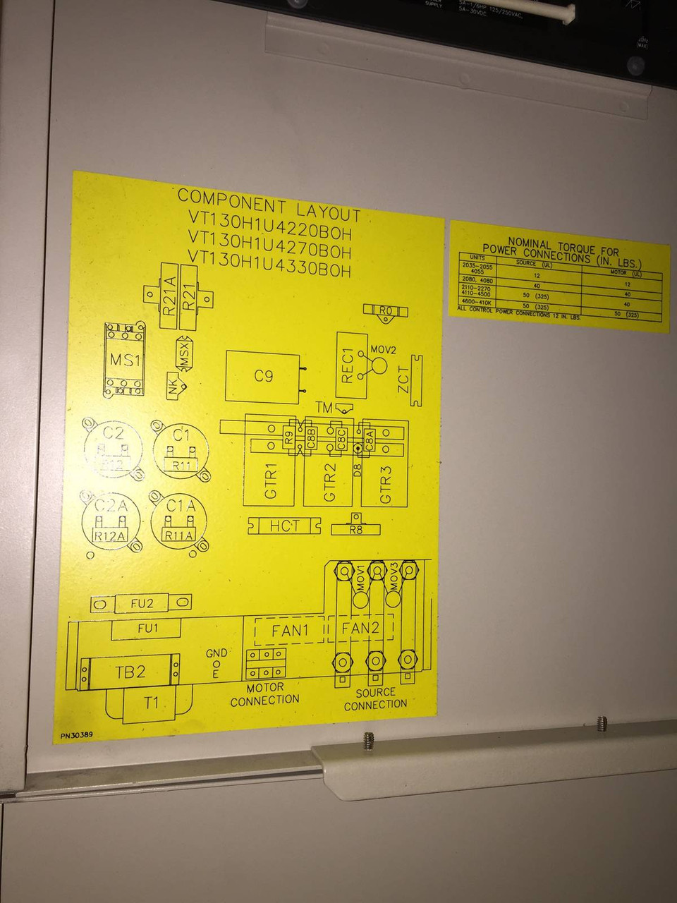 Toshiba Tosvert VT130H1U4270BOH 25HP VS AC Drive 480V 130-H1 25 HP 460V (EBI4841-1)