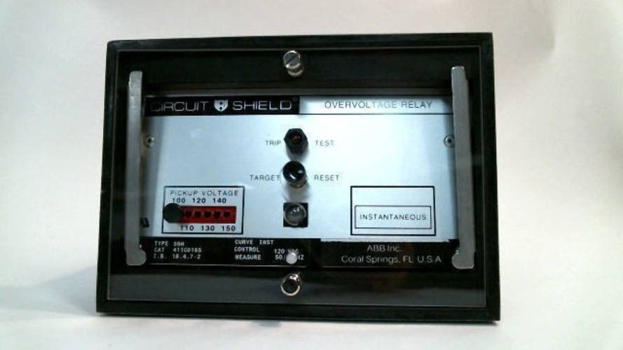 Image of New ABB Circuit Shield 411C0165 Type 59H Overvoltage Relay 120VAC 50/60Hz NIB
