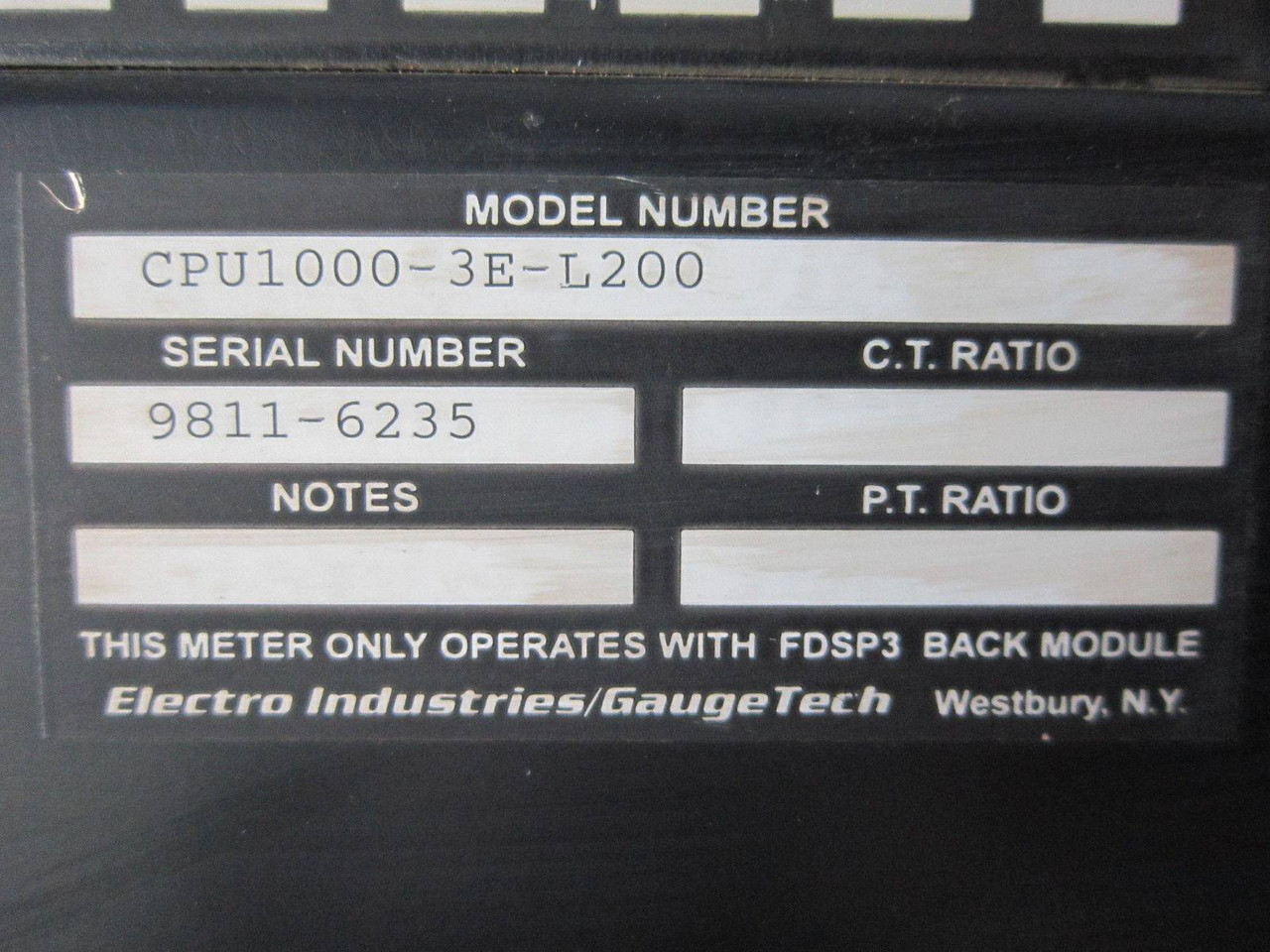 Electro Industries/Gauge Tech Power Transducer CPU1000 FDSP3 SF485DB3 converter (EBI1235-41)