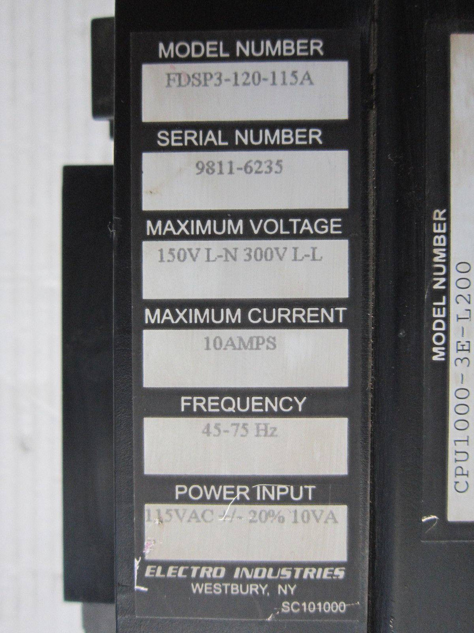 Electro Industries/Gauge Tech Power Transducer CPU1000 FDSP3 SF485DB3 converter (EBI1235-41)