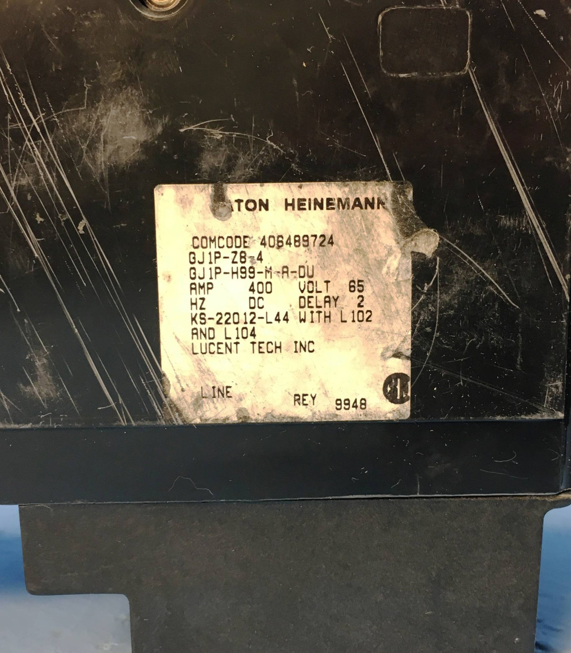 Heinemann Eaton GJ1P-Z8-4 400A Circuit Breaker GJ1P-H99-M-A-DU 2 Pole 400 Amp (EM1850-18)