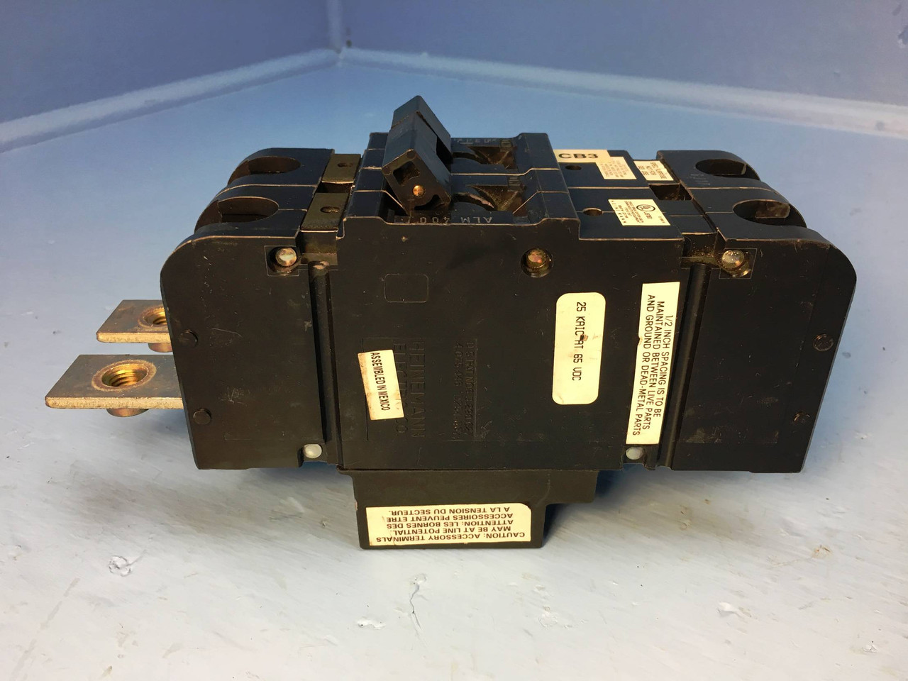 Heinemann Eaton GJ1P-Z8-4 400A Circuit Breaker GJ1P-H99-M-A-DU 2 Pole 400 Amp (EM1850-18)