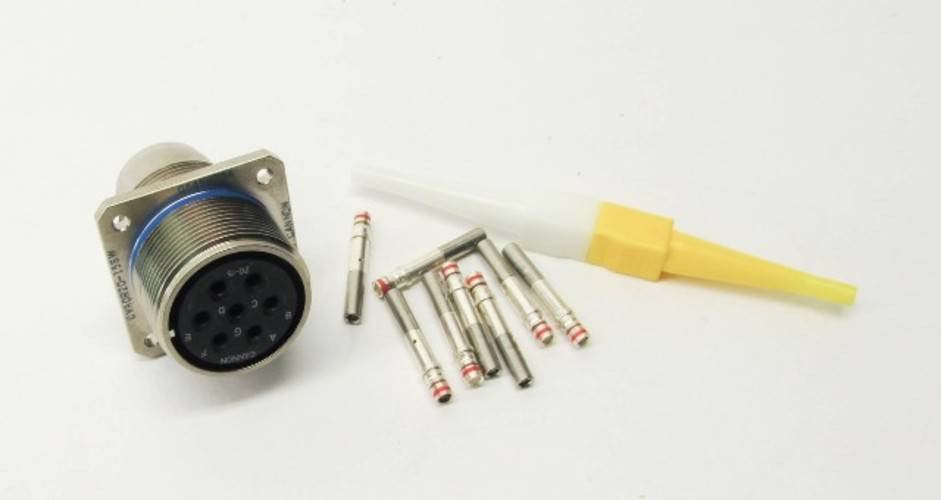 Image of Lor of 10 New  ITT Cannon M83723-19R2015W 7-Pin Circular Connector Plug Kit