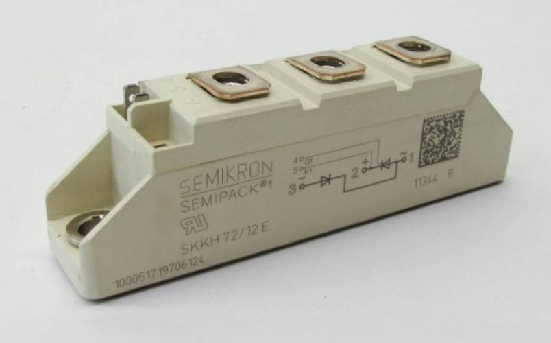 Image of Lot of 3 Semikron SKKH 72/12 E Semipack Thyristor Diode Power Module