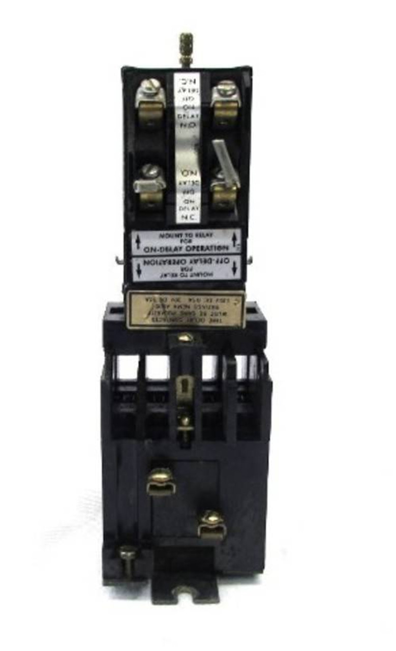 GE CR122B000 Pneumatic Timer .5-1A 120V Coil 120V 1A .2-60 Sec. NEMA A6 (YY2994-1)