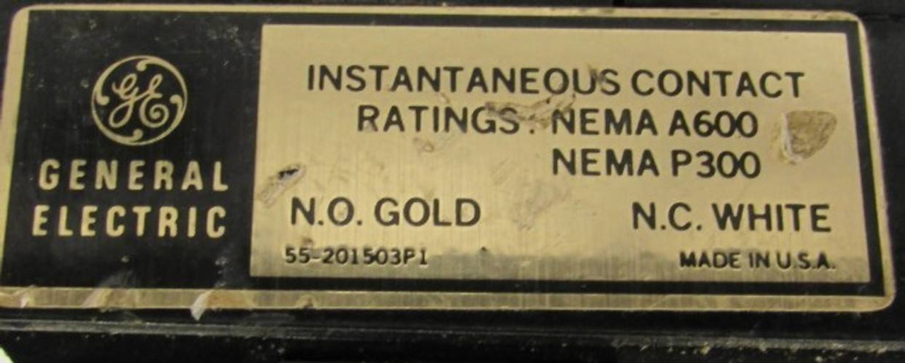GE CR122B000 Pneumatic Timer .5-1A 120V Coil 120V 1A .2-60 Sec. NEMA A6 (YY2994-1)