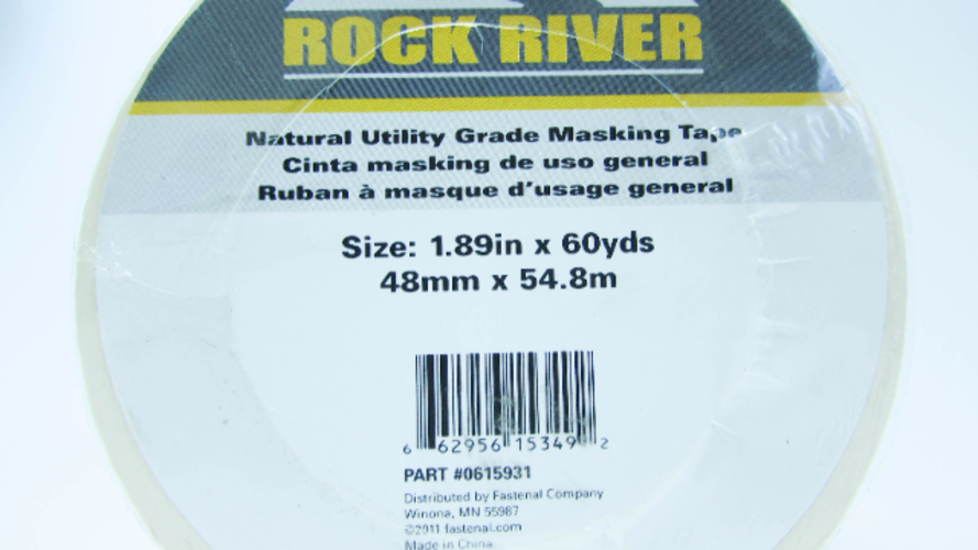 Lot of 24 Rolls Rock River 0615931 48mm x 54.8m Tan Utility Grade Masking Tape (YY0566-1)