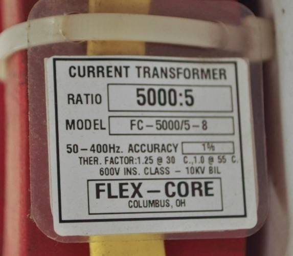 Flex-Core FC-5000/5-8 600V Current Transformer 5000:5 (YY1940-1)