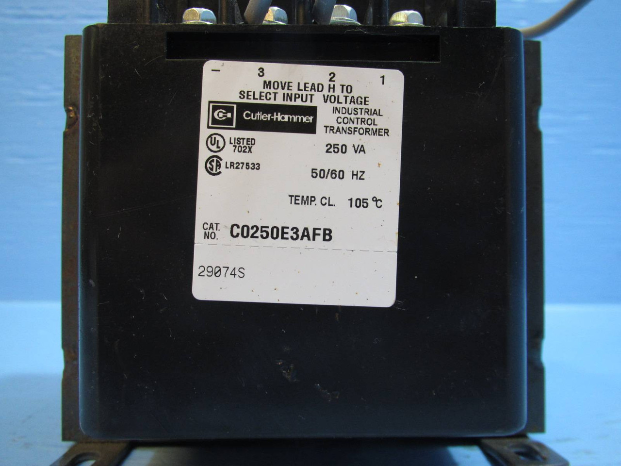 Cutler Hammer C0250E3AFB Industrial Control Transformer 250 VA 50/60Hz CH MTE (NP1530-1)