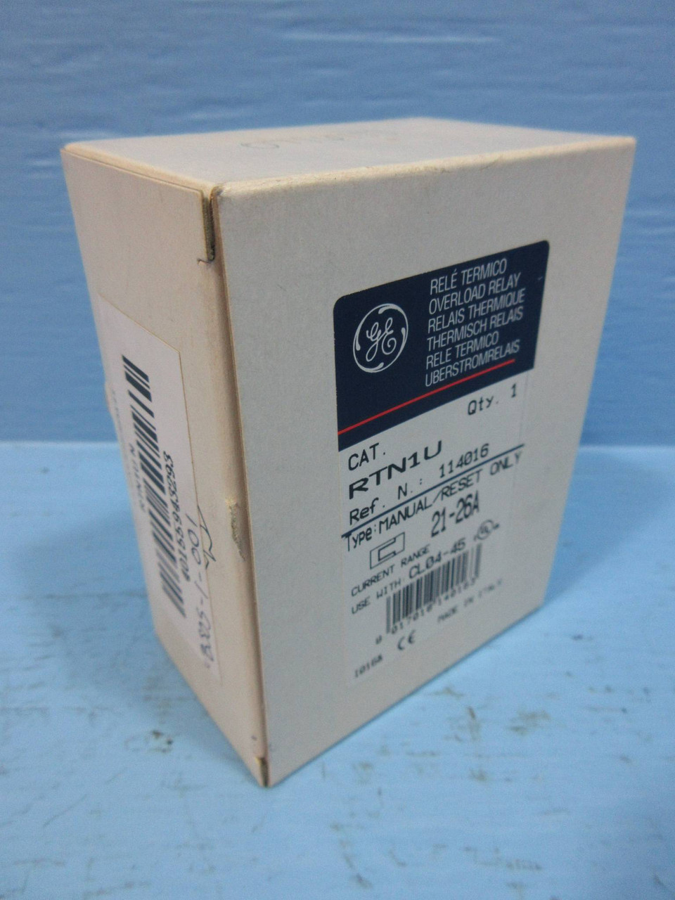 GE RTN1U 21-26A Direct Mount  Reset Overload Relay 120V  NEW (LOT OF 3) NIB (YY1171-74)
