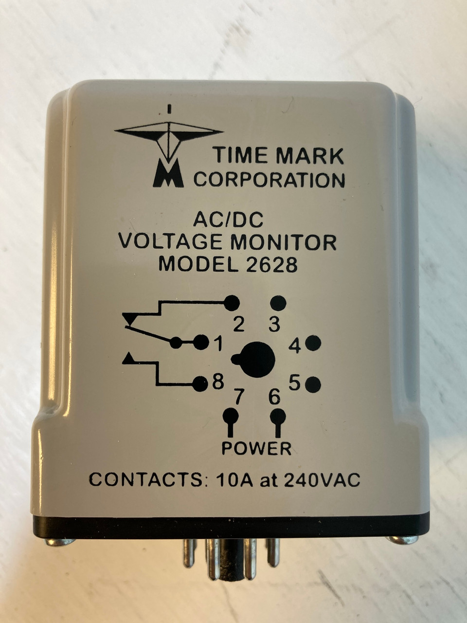 New Time Mark 2628 98062801 15-260 VAC/VDC AC/DC Voltage Monitor SPDT 8-Pin NIB (YY3048-16)