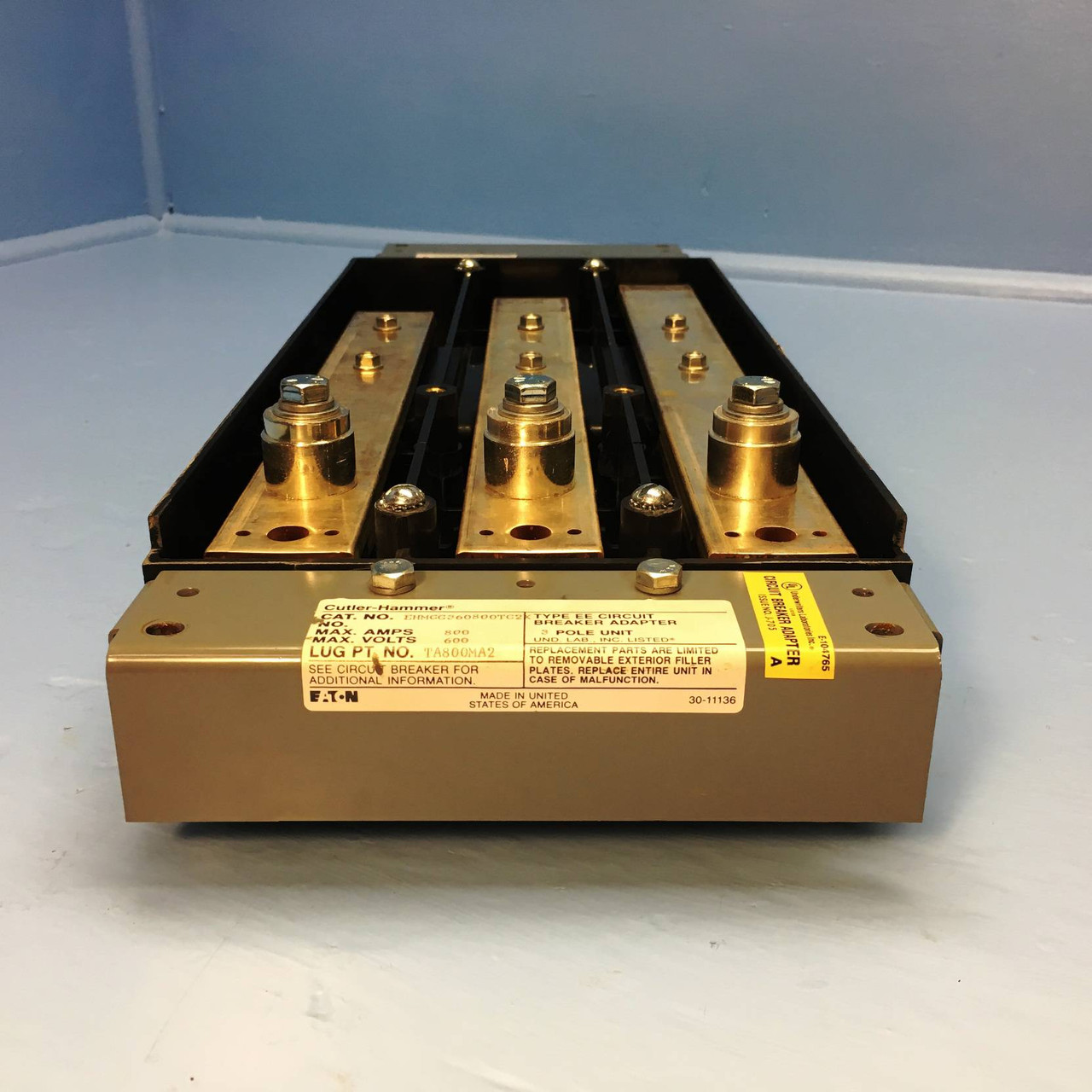 Cutler Hammer EHMCG360800TC2X 800A EE Circuit Breaker Adapter TA800MA2 800 Amp (EM1934-6)