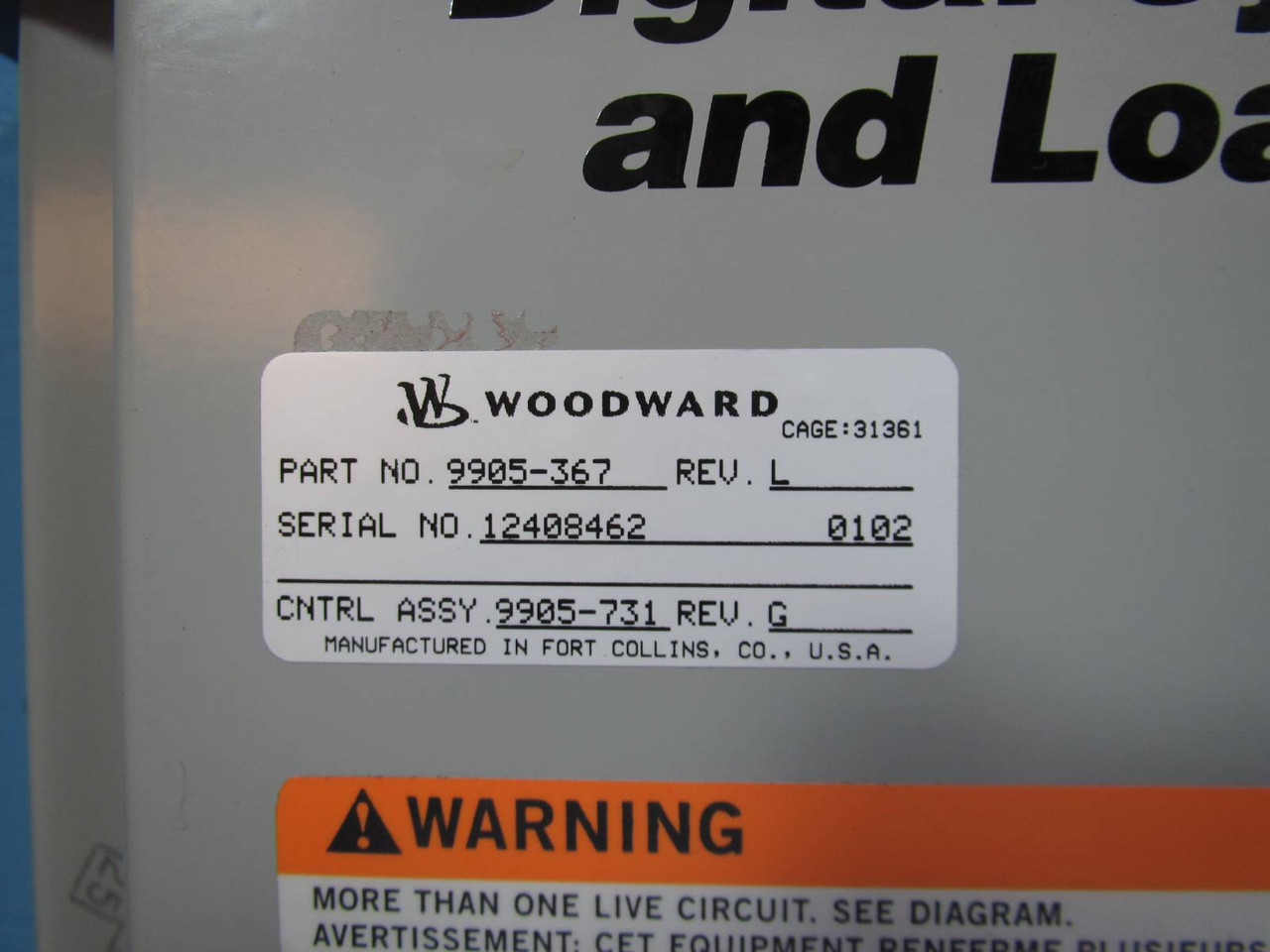 Woodward 9905-367 Digital Synchronizer and Load Control Relay 9905367 Rev L 731 (NP1555-1)