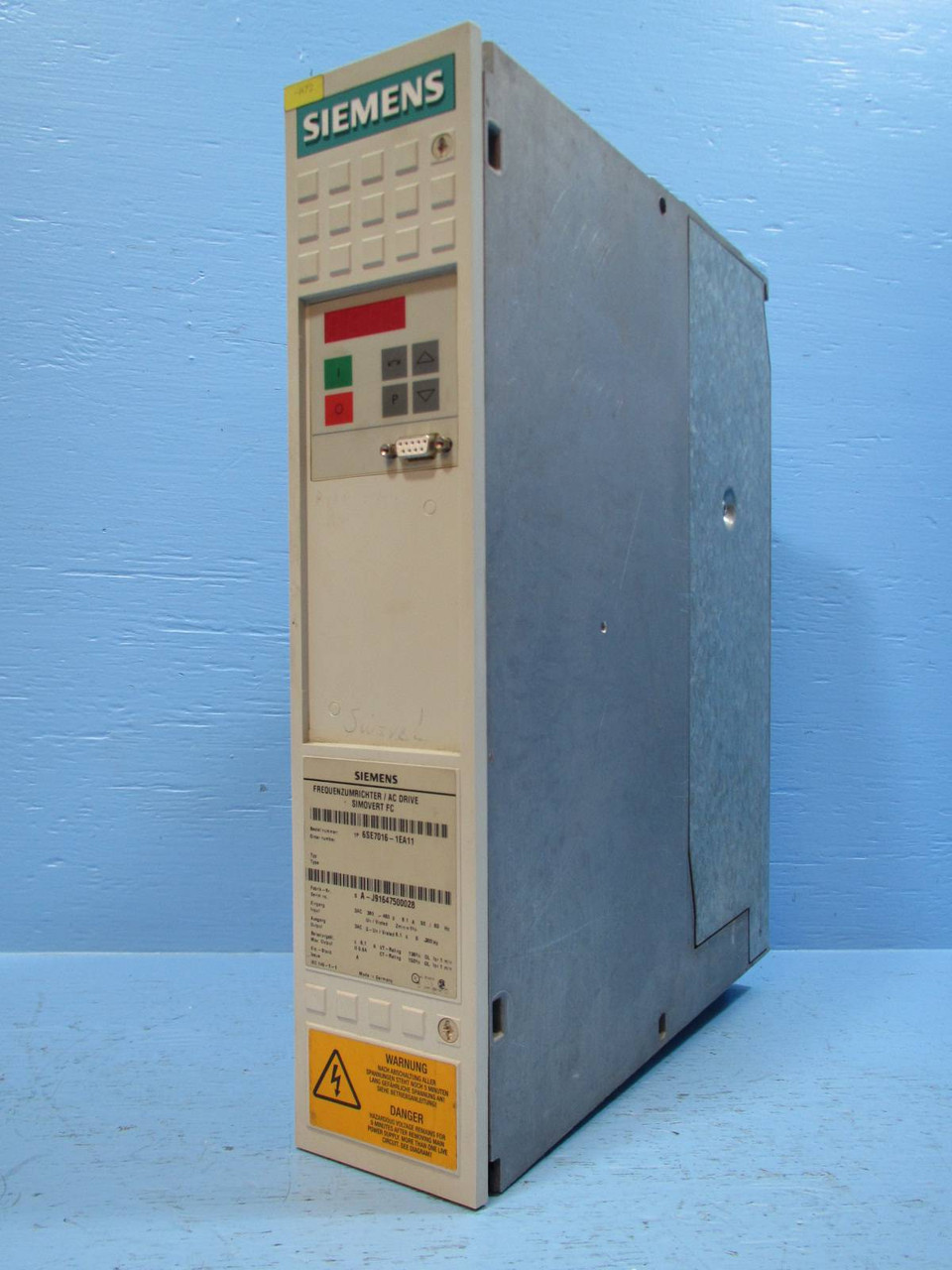 Siemens 6SE7016-1EA11 AC Drive Simovert SC 1P 6SE70161EA11 480 SIMO CU1 (NP1565-1)
