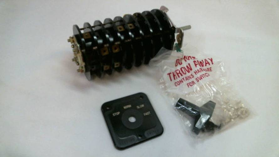 Electroswitch 24908PY New 20 Amp 120V 4 Position Rotary Switch NIB (YY4055-6)