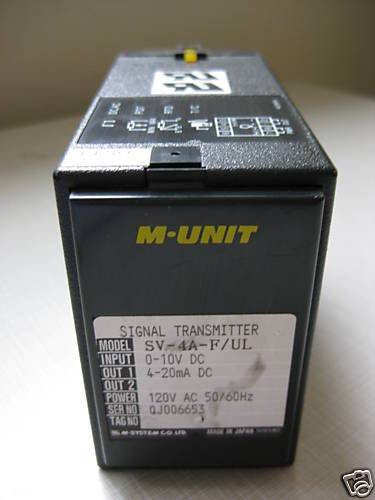 M-System SV-4A-F/UL Signal Transmitter 120V SV4AFUL SV (EBI3085-8)