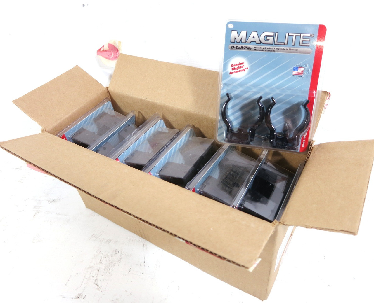 Image of MagLite ASXD026 2-Pack D-Cell Flashlight Mounting Brackets (BOX OF 12 PAIRS)