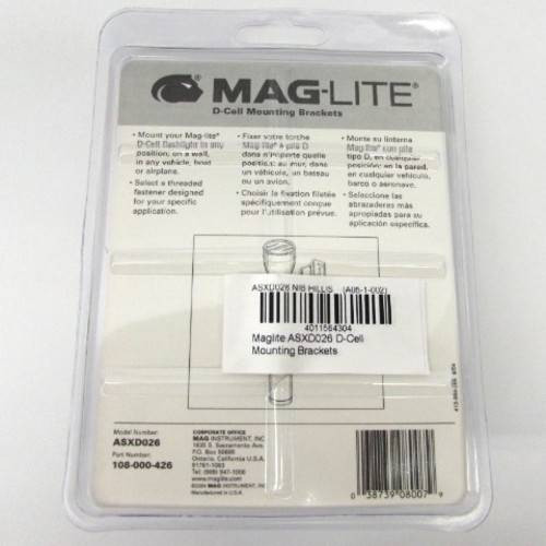 MagLite ASXD026 LOT OF 12 New in Box 2-Pack D-Cell Flashlight Mounting Brackets (YY0449-13)