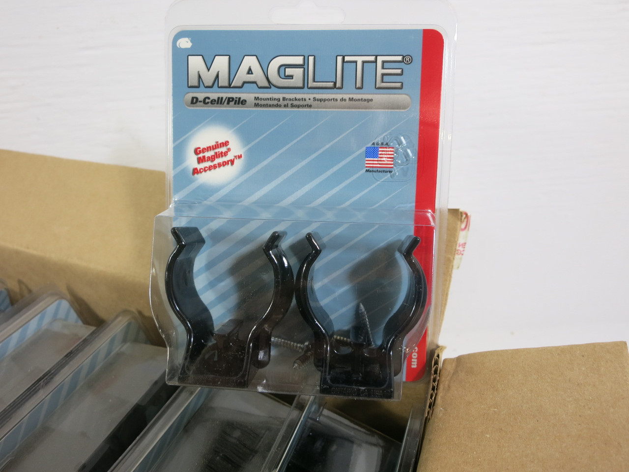 MagLite ASXD026 2-Pack D-Cell Flashlight Mounting Brackets (BOX OF 12 PAIRS) (YY0449-11)