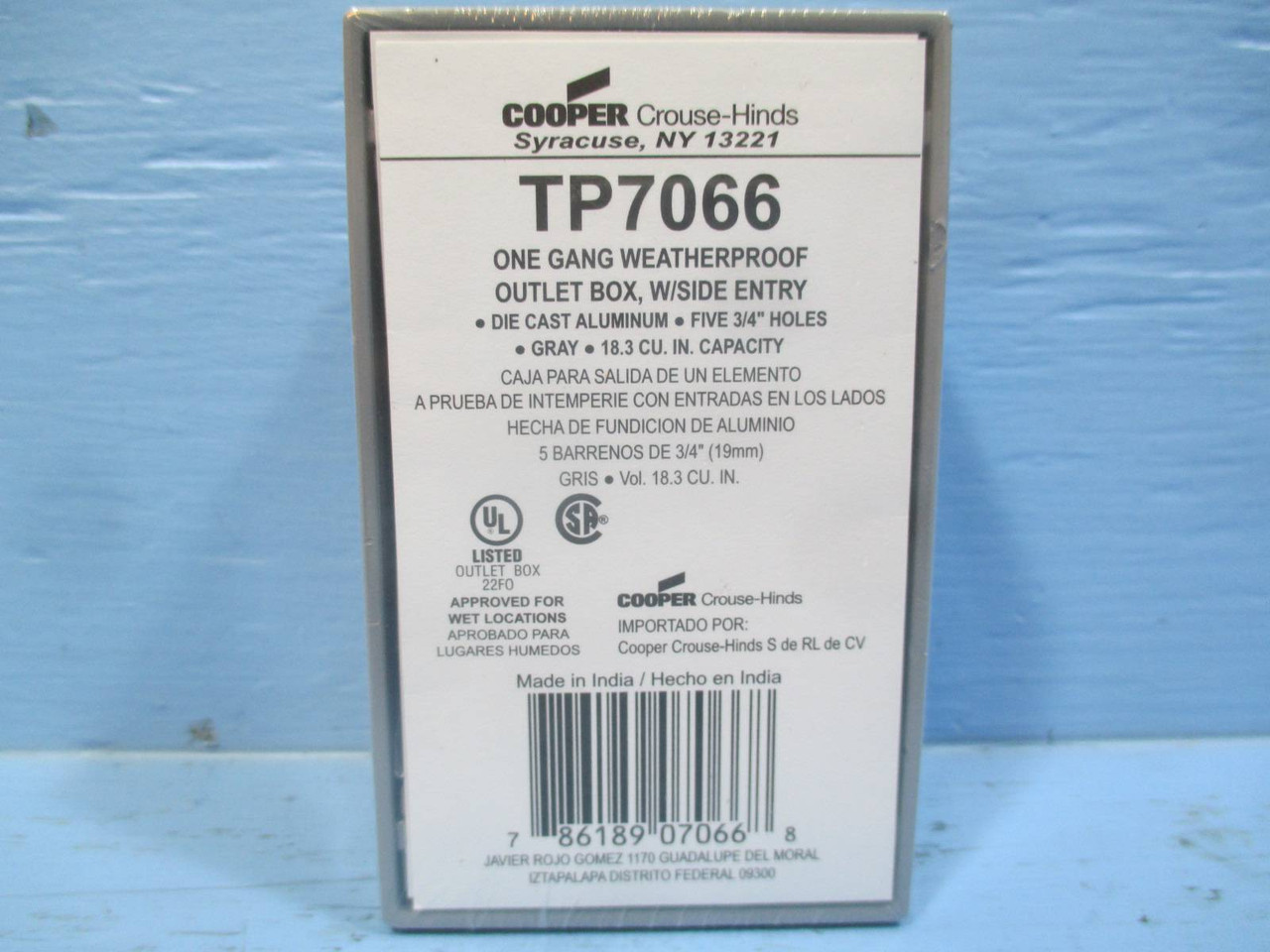 Cooper Crouse Hinds TP7066 One Gang Weatherproof Outlet Box NEW (LOT OF 50) NIB (DW0165-4)
