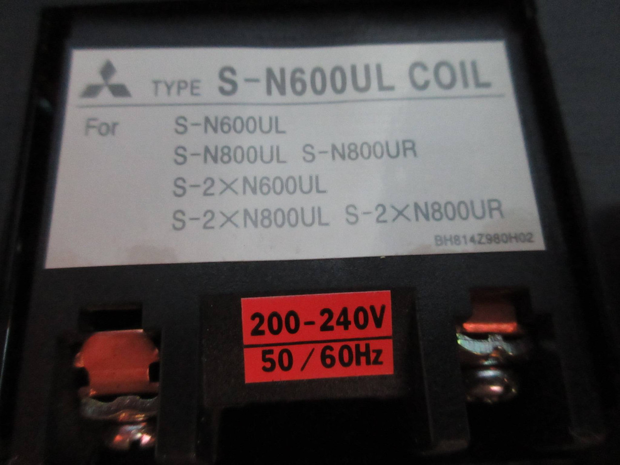 Mitsubishi S-N800UR Motor Contactor 910 Amp 600V 600HP 200-240V Coil 3PH 910A (TK2587-22)
